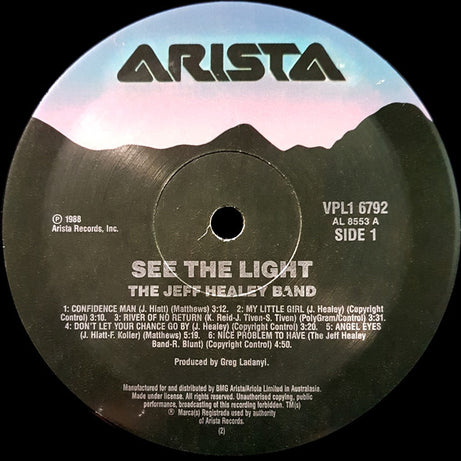 The Jeff Healey Band : See The Light (LP, Album)