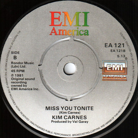 Kim Carnes : Bette Davis Eyes (7", Single, 4-P)