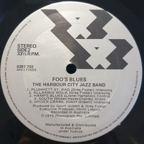 Harbour City Jazz Band : Foo's Blues (LP, Album)