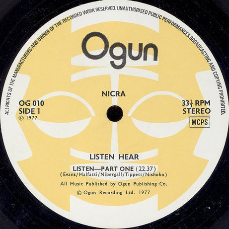 Nicra : Listen / Hear (LP, Album)