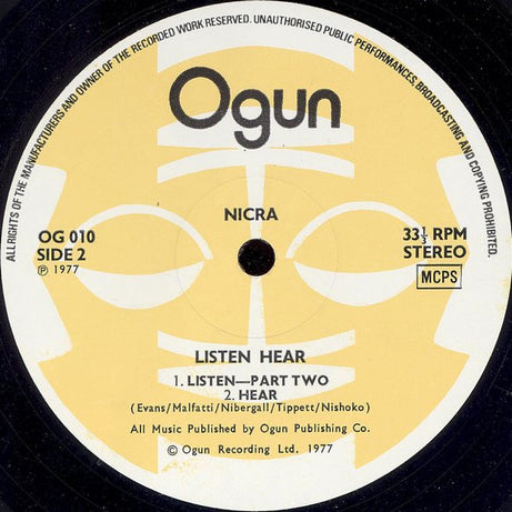 Nicra : Listen / Hear (LP, Album)