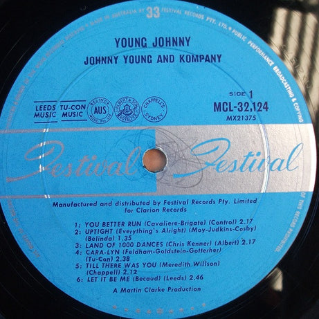 Johnny Young & Kompany : Young Johnny (LP, Album, Mono)