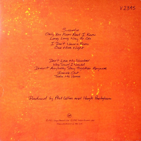 Phil Collins : No Jacket Required (LP, Album, Ora)