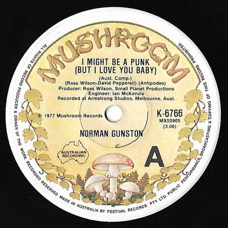 Norman Gunston : I Might Be A Punk (But I Love You Baby) (7", Single)