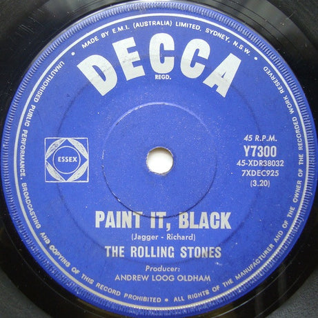 The Rolling Stones : Paint It, Black (7", Single)