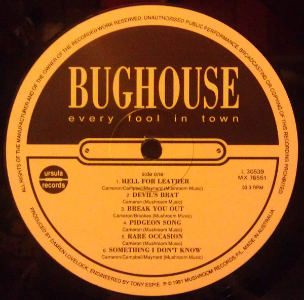 Bughouse : Every Fool In Town (LP + 7")