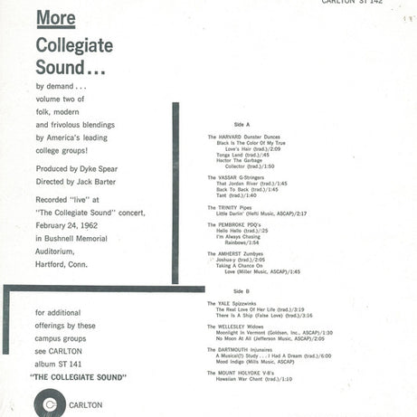 Various : More Collegiate Sound (LP, Album)