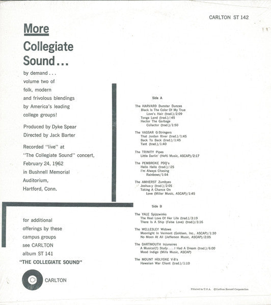 Various : More Collegiate Sound (LP, Album)