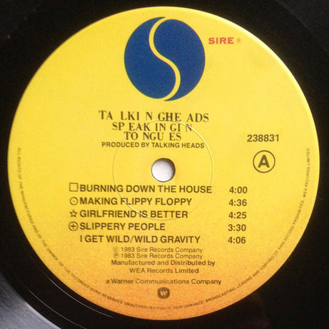 Talking Heads : Speaking In Tongues (LP, Album)