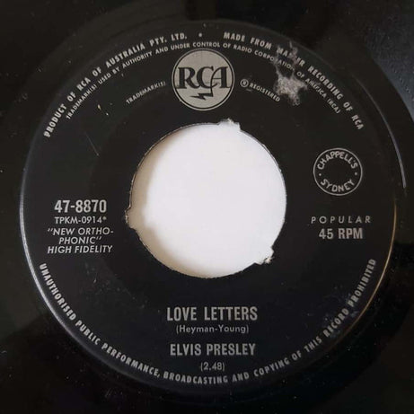 Elvis Presley : Love Letters (7")