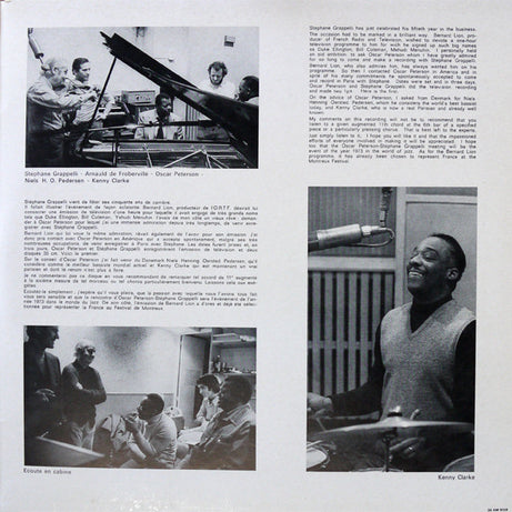 Oscar Peterson - Stéphane Grappelli Quartet Featuring Niels-Henning Ørsted Pedersen - Kenny Clarke : Oscar Peterson - Stéphane Grappelli Quartet Vol. 1 (LP, Album, Gat)