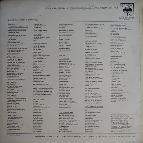 Simon & Garfunkel : Bookends (LP, Album)