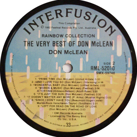 Don McLean : The Very Best Of Don McLean (LP, Comp)