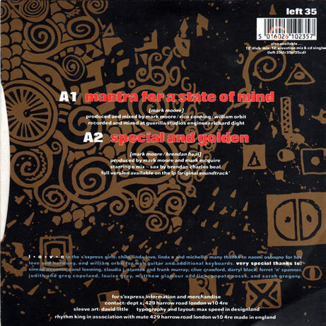 S'Express : Mantra For A State Of Mind (7", Single)