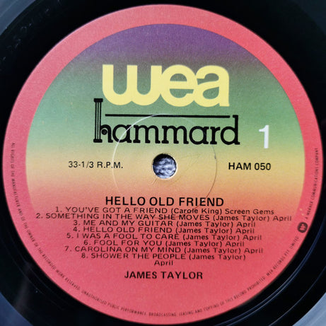 James Taylor (2) : Hello Old Friend (LP, Comp)