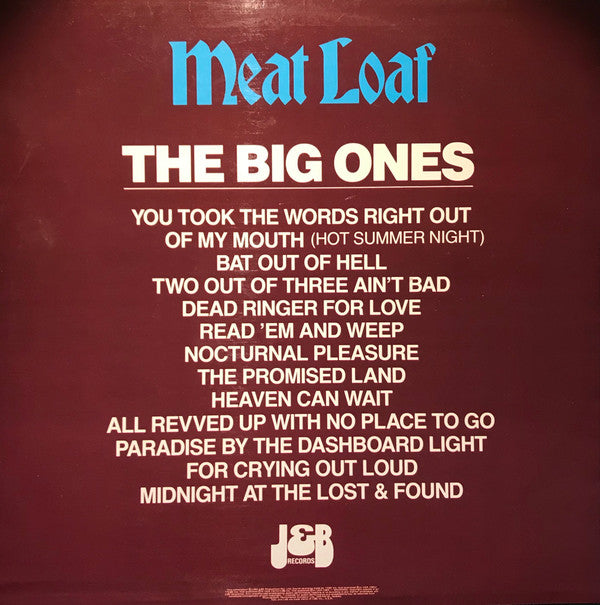 Meat Loaf : The Big Ones (LP, Comp)