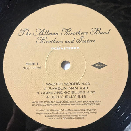 The Allman Brothers Band : Brothers And Sisters (LP, Album, RE, RM)