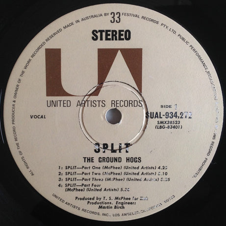 Groundhogs* : Split (LP, Album, Gat)