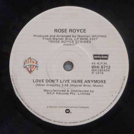 Rose Royce : Love Don't Live Here Anymore (7", Single)