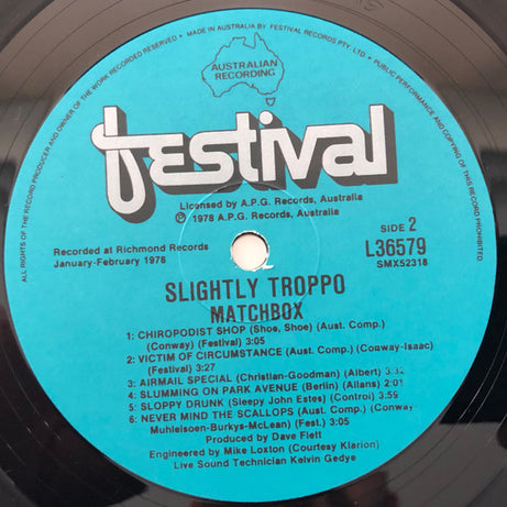 Matchbox* : Slightly Troppo (LP, Album)