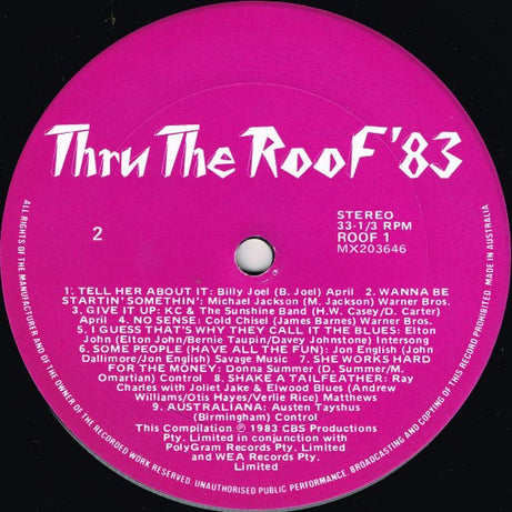 Various : Thru The Roof '83 (LP, Comp)
