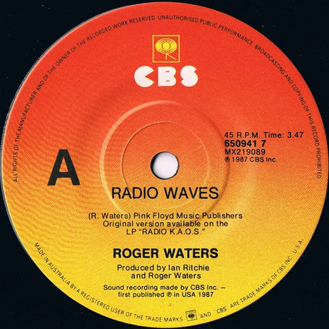Roger Waters : Radio Waves (7", Single)