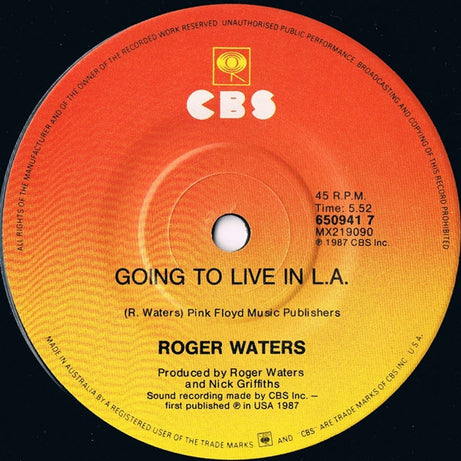 Roger Waters : Radio Waves (7", Single)