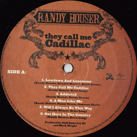 Randy Houser : They Call Me Cadillac (LP, Album)