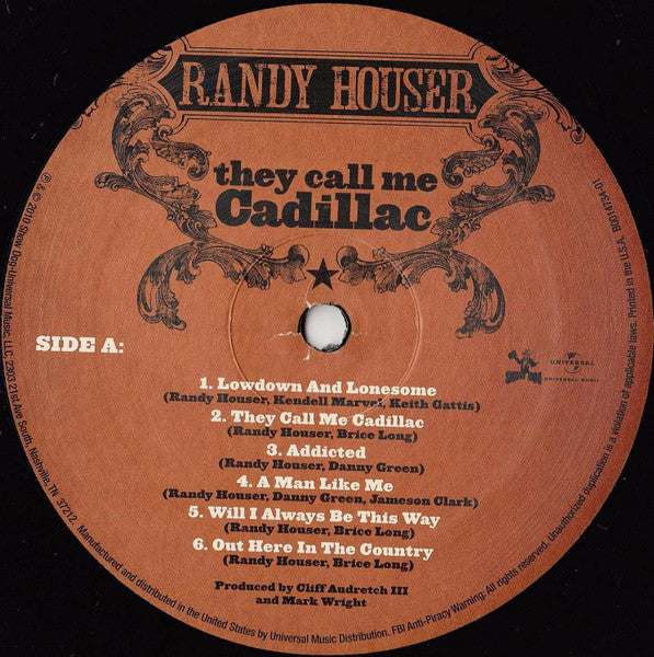 Randy Houser : They Call Me Cadillac (LP, Album)