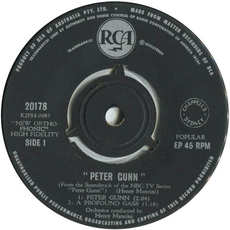 Henry Mancini : The Music From Peter Gunn (7", EP, Mon)