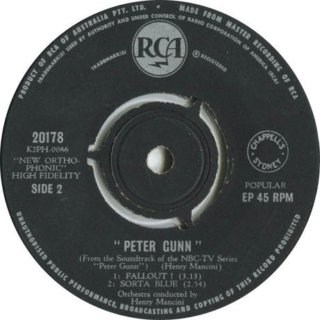 Henry Mancini : The Music From Peter Gunn (7", EP, Mon)