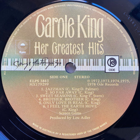 Carole King : Her Greatest Hits - Songs Of Long Ago (LP, Comp)