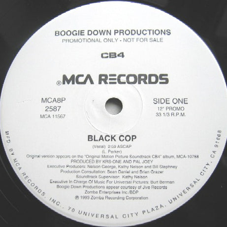 Boogie Down Productions : Black Cop (12", Promo)