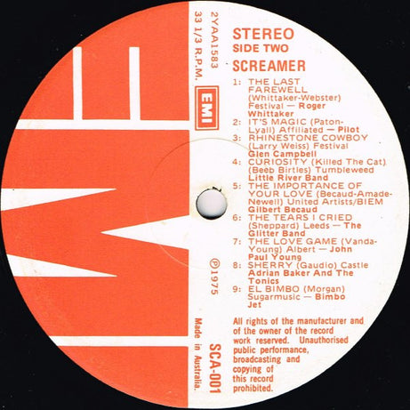 Various : Screamer (LP, Comp)