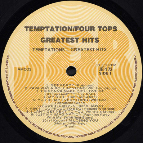 The Temptations, Four Tops : 20 Greatest Hits (LP, Comp)