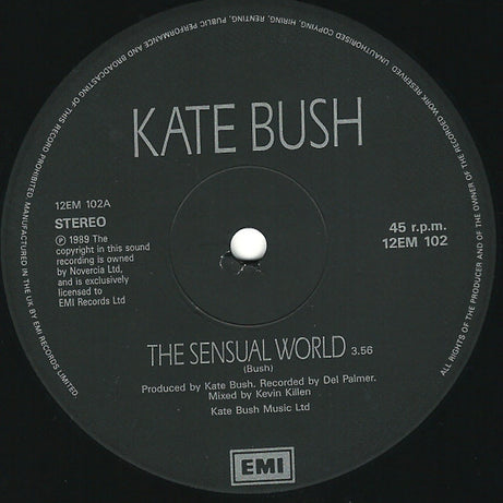 Kate Bush : The Sensual World (12", Single, Dou)