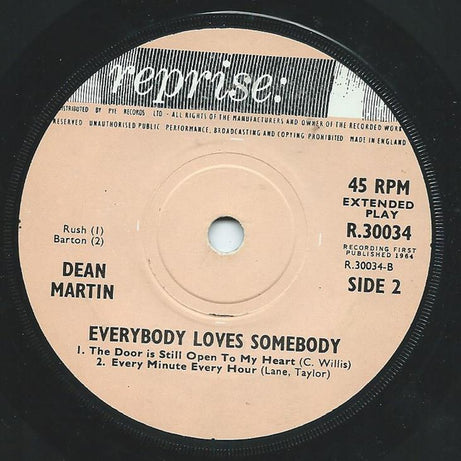 Dean Martin : Everybody Loves Somebody (7", EP)