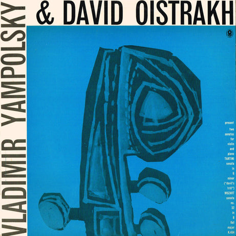 Wolfgang Amadeus Mozart  /  Giuseppe Tartini, Vladimir Yampolsky & David Oistrach : Present Two Sonatas For Violin And Piano: Sonata In G Minor "Devil's Trill" / Sonata No. 32 In B Flat  Major K.454 (LP, Album, Mono, Club, 1st)