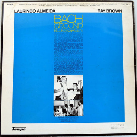 Laurindo Almeida & Ray Brown : Bach Ground Blues & Green (LP, Album)