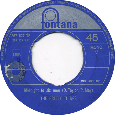The Pretty Things : Midnight To Six Man (7", Single, Mono)