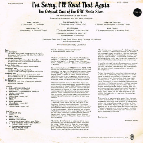 I'm Sorry, I'll Read That Again* : I'm Sorry, I'll Read That Again (LP, Comp, Mono, Club)