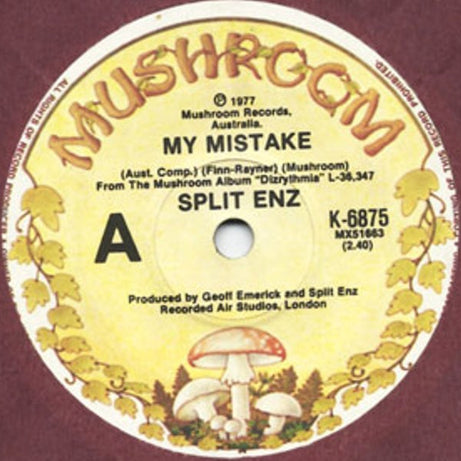 Split Enz : My Mistake (7", Single)