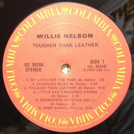 Willie Nelson : Tougher Than Leather (LP, Album)