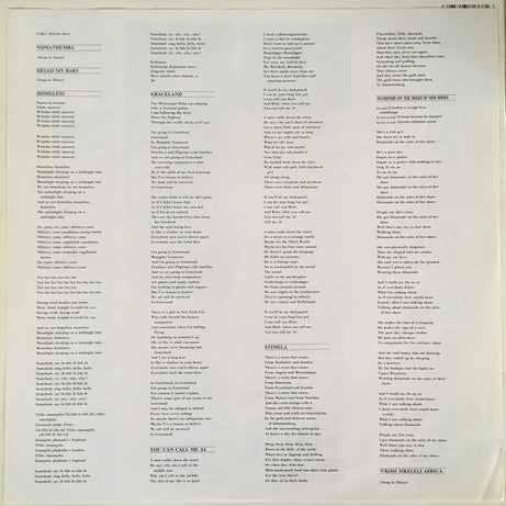 Paul Simon : Graceland: The African Concert (CDV, 12", PAL, Gol)