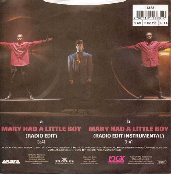 Snap! : Mary Had A Little Boy (7", Single, Sil)