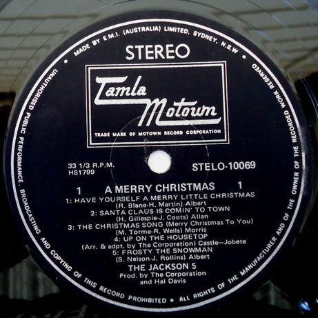 The Jackson 5 : A Merry Christmas From The Jackson 5 (LP, Album)