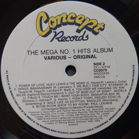 Various : Mega No 1 Hits Album (LP, Comp)