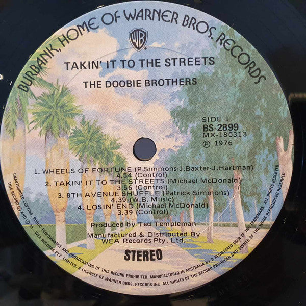 The Doobie Brothers : Takin' It To The Streets (LP, Album, Gat)