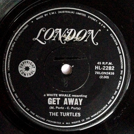 The Turtles : Happy Together / Get Away (7", Single)