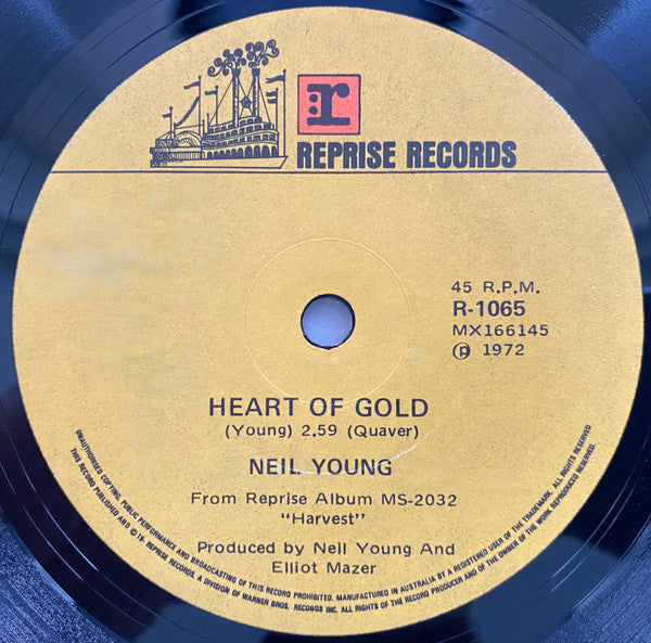 Neil Young : Heart Of Gold (7", Single)